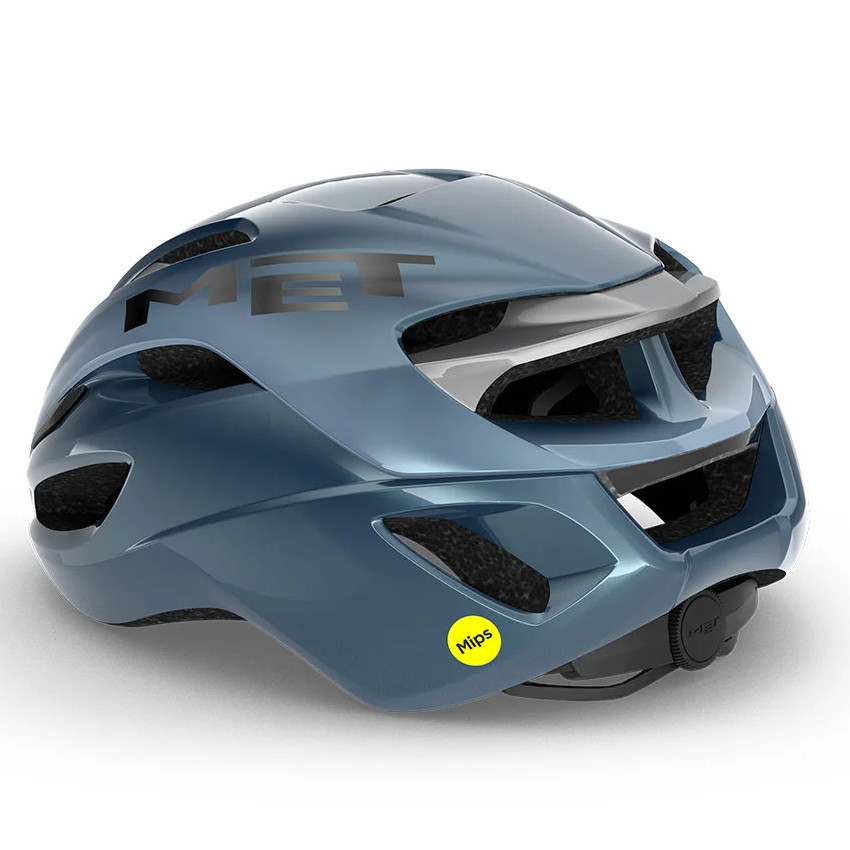 MET Rivale MIPS Road Helmet - navy silver glossy