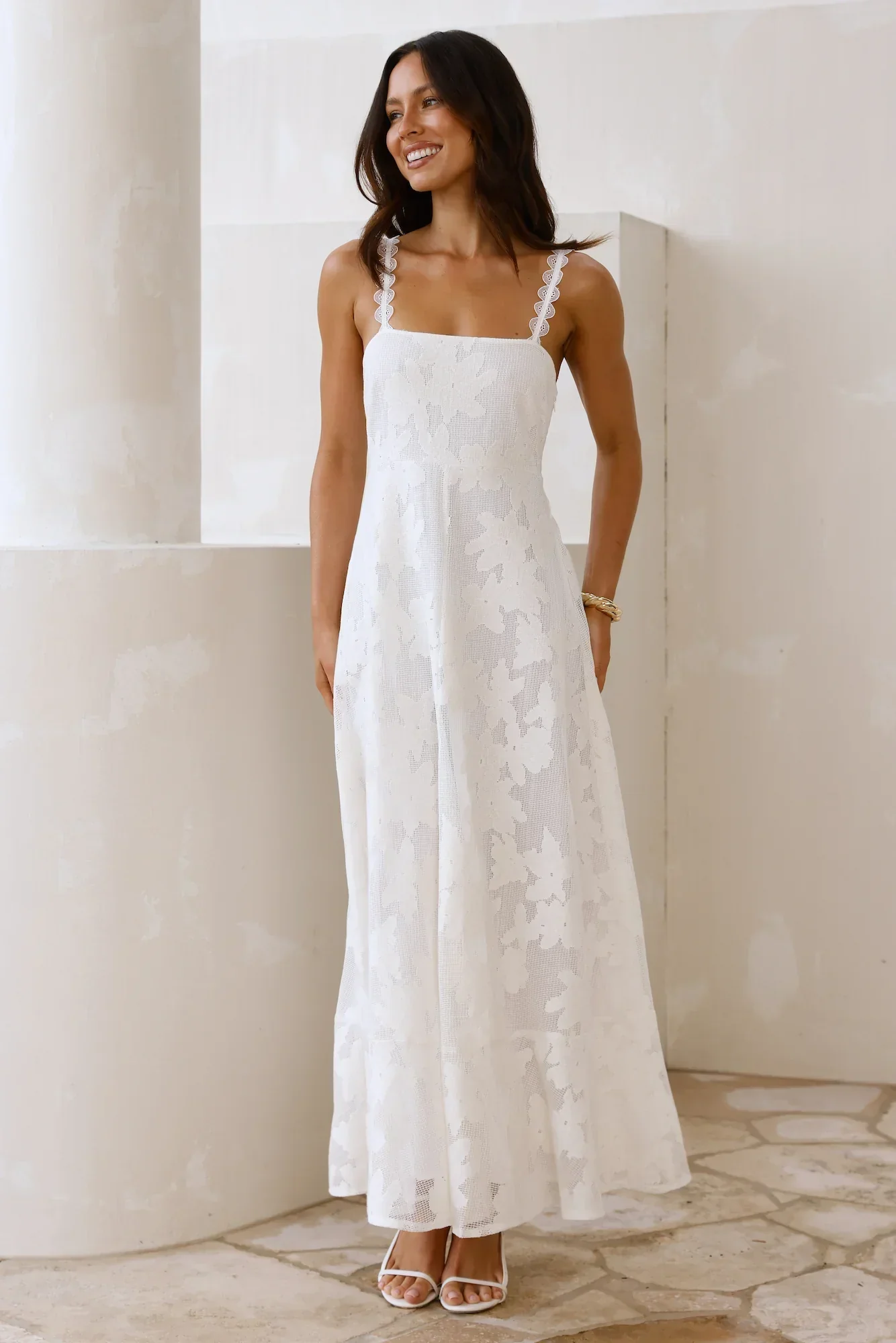Soft Blossom Maxi Dress