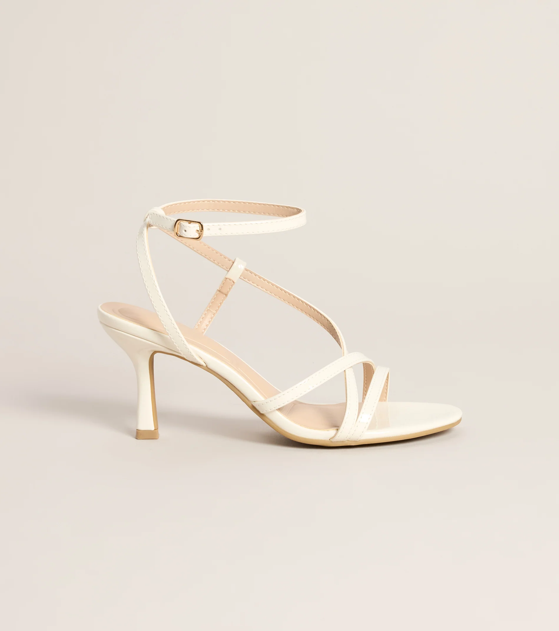 Pretty Little Plans Strappy Kitten Heels