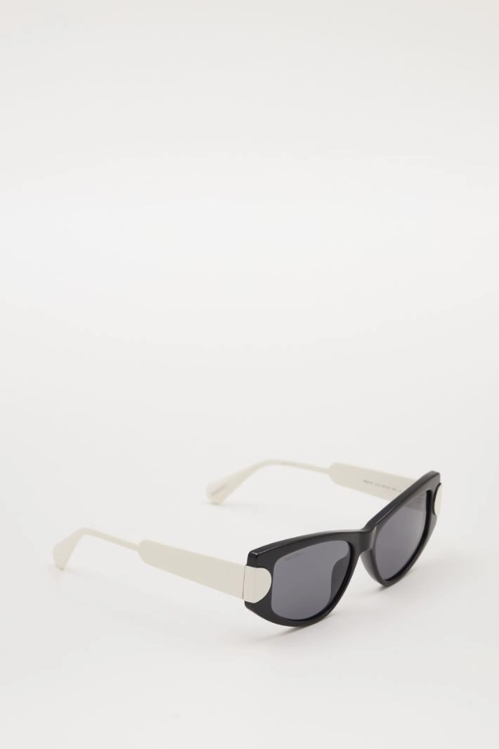 Sunglasses with contrasting temples - BLACK WHITE
