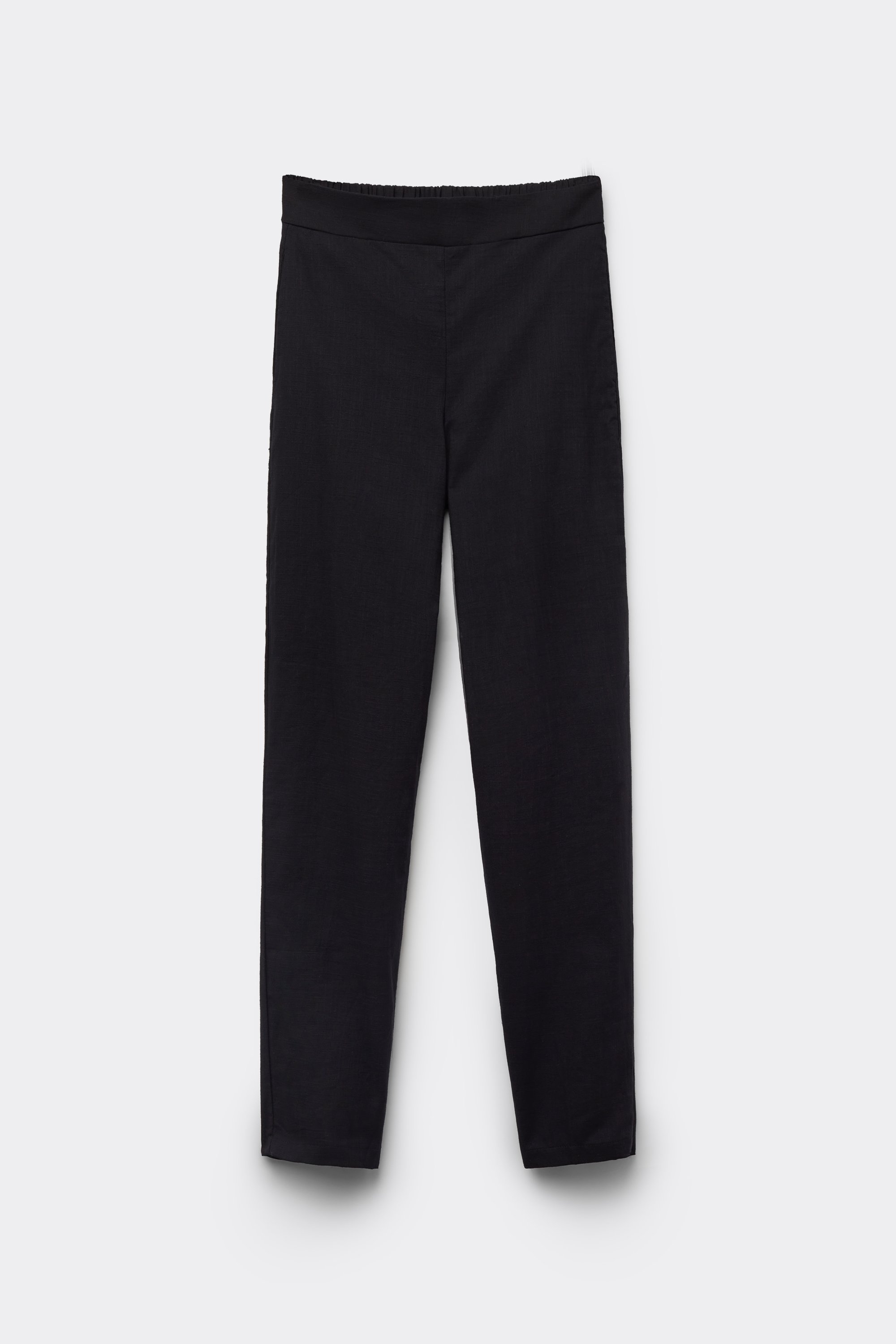 Cotton Canvas Cigarette Trousers