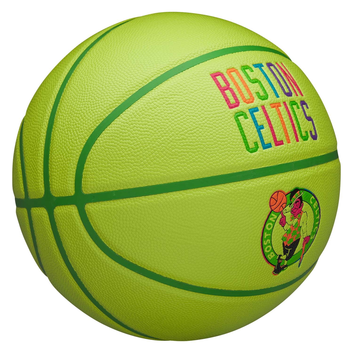 Boston Celtics Neon Pop NBA Basketball (Size 7)