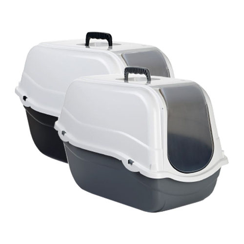 Beeztees Romeo Litter Tray - Black / White