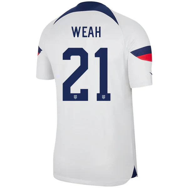 United States Authentic Match Timothy Weah Home Jersey 22/23 (White/Loyal Blue)