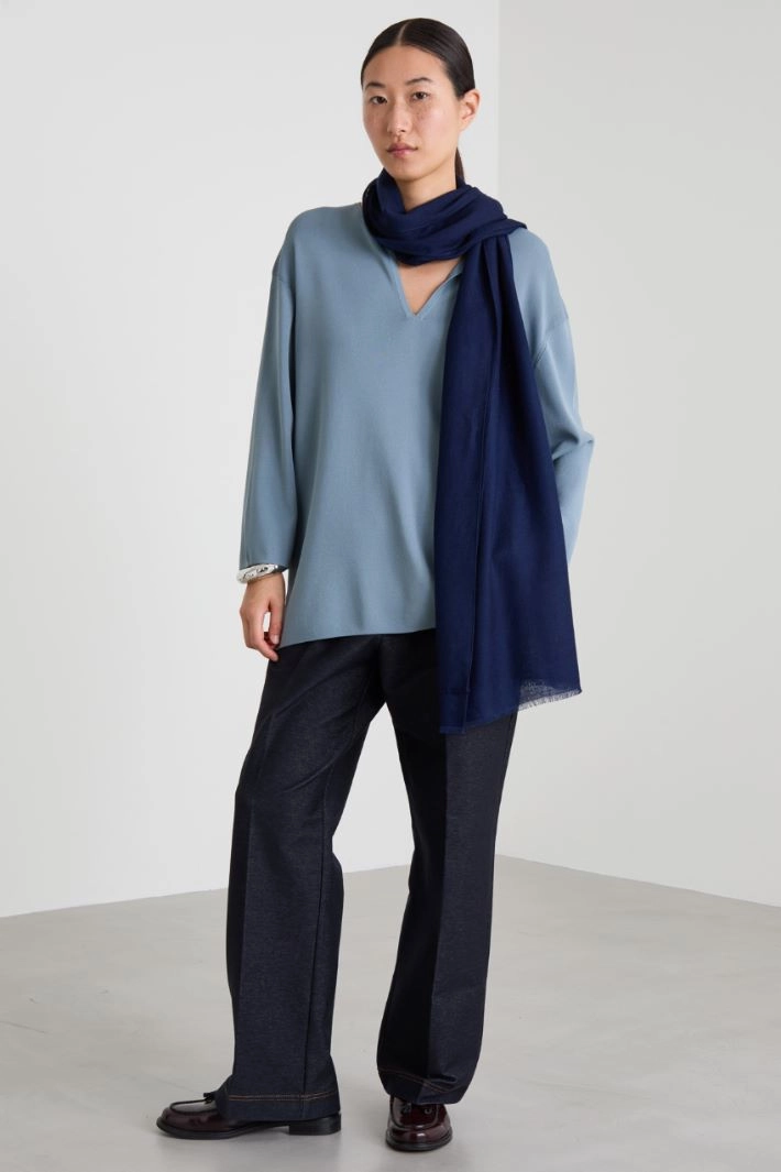 Viscose crepe sweater - SUGAR PAPER
