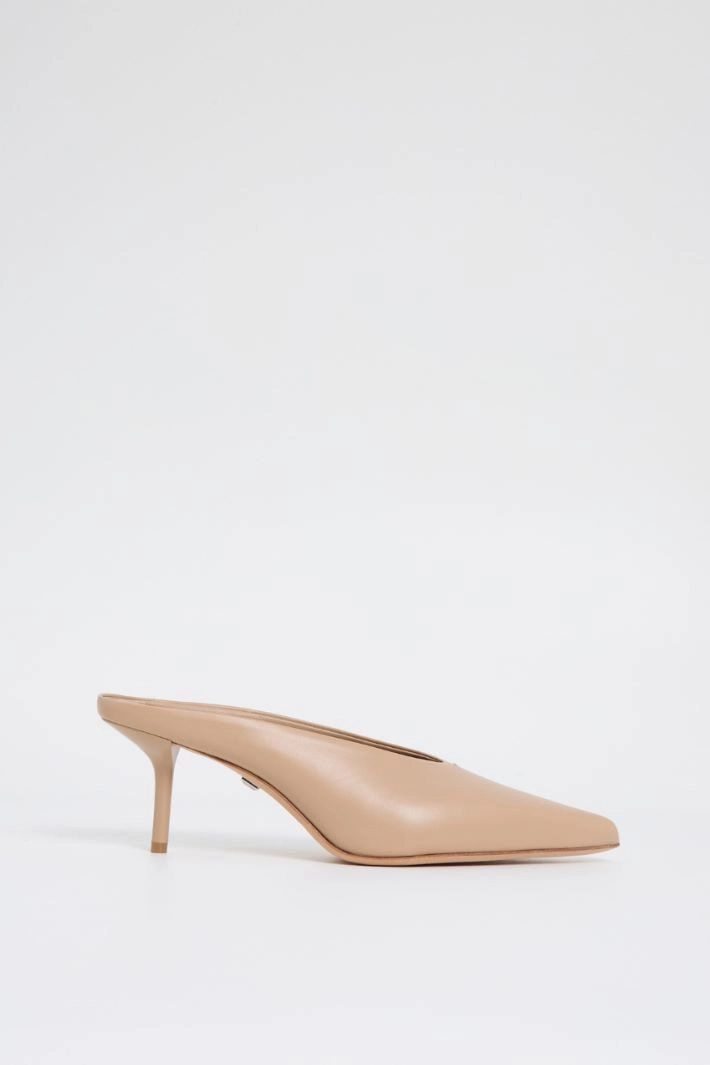 Nappa leather mules - BEIGE