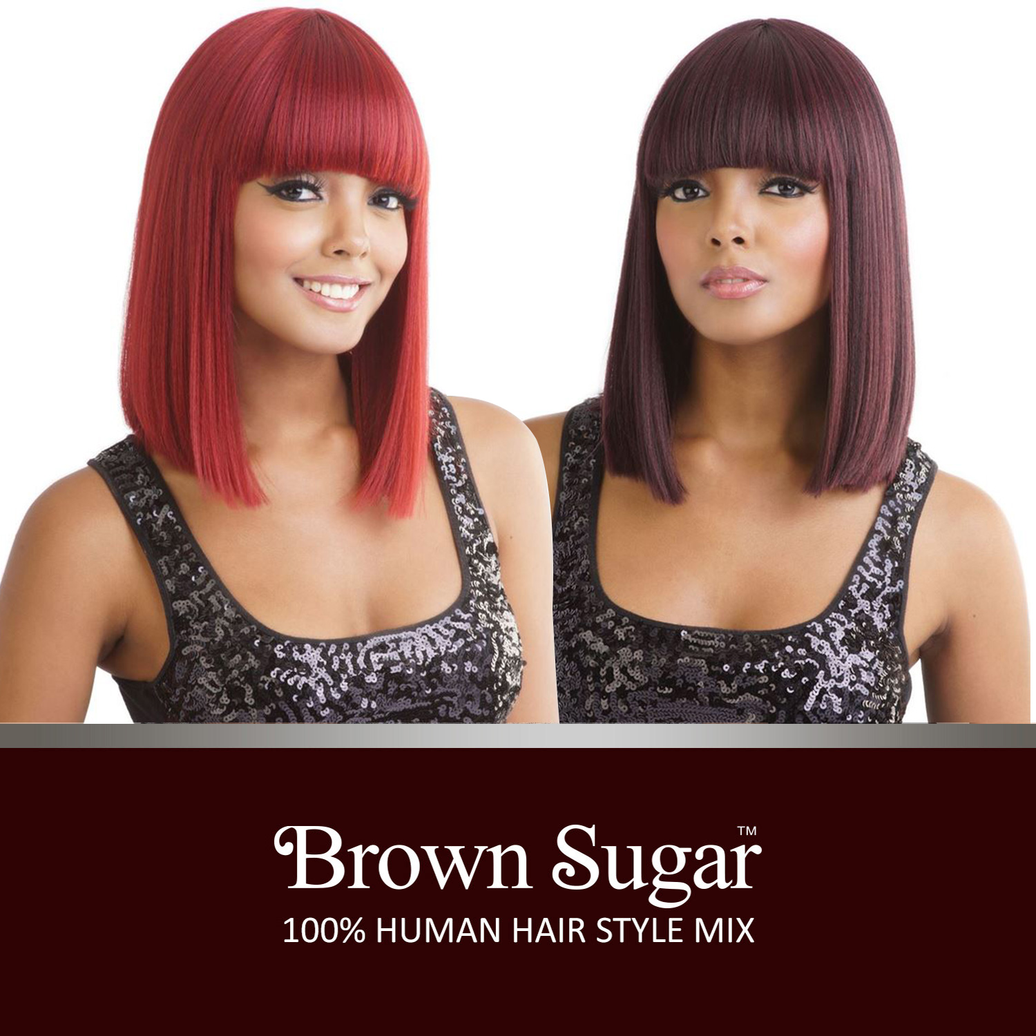 Mane Concept Human Hair Blend Wig Brown Sugar BS136