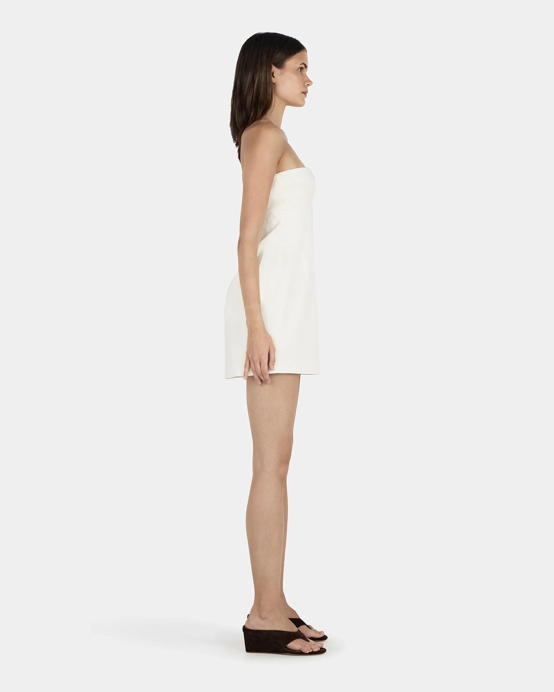 Maggie Taffeta Dress Ivory