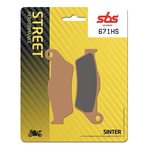 SBS 671HS Sinter Sintered Metal front brake padsRef: 671HS / 671070