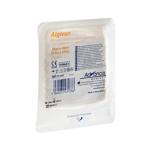 Algivon Manuka Alginate Bandage - 10 x 10cm - 5 pcs