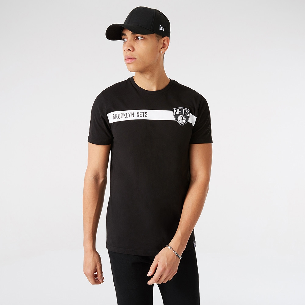 Brooklyn Nets New Era Stripe NBA T-Shirt