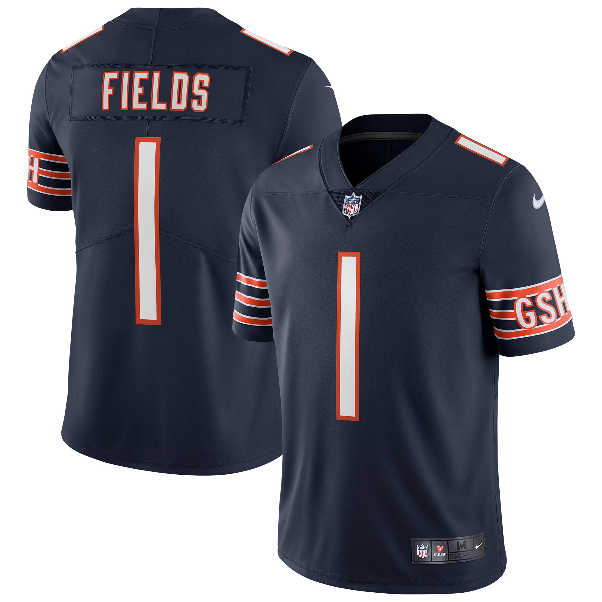 Justin Fields #1 Chicago Bears Nike Vapor Limited NFL Jersey Navy