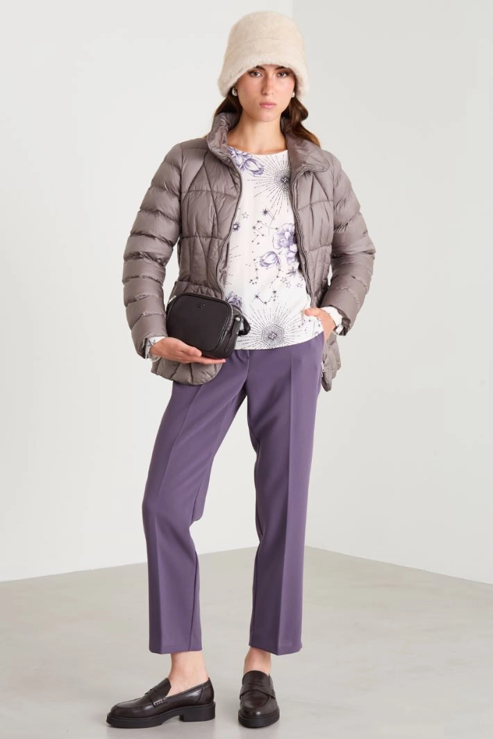 Satin padded jacket - DOVE GREY