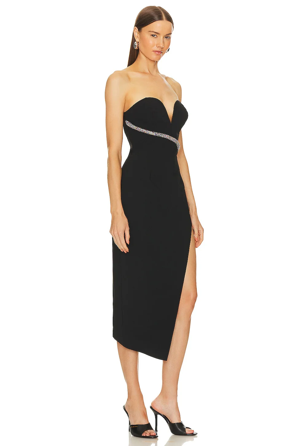 Soiree Rhinestone Midi Dress