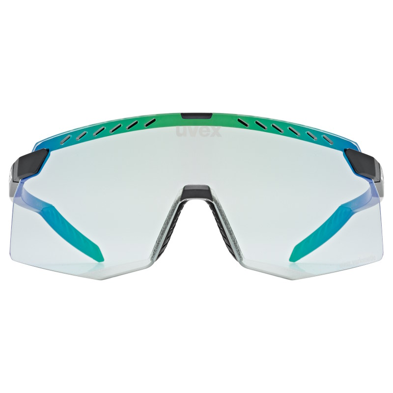 Uvex pace stage V Glasses - black matt/mirror green