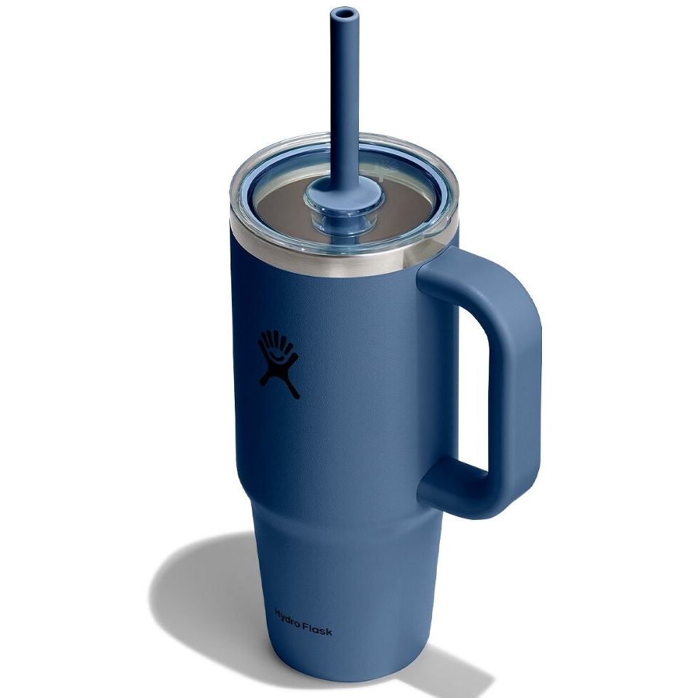 Hydro Flask 24oz Travel Insulated Tumbler + Clear Lid - 710ml - Harbor Blue