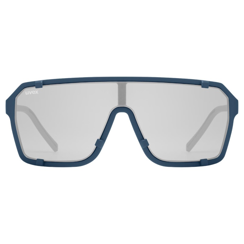 Uvex esntl epic Glasses - blue matt/mirror silver