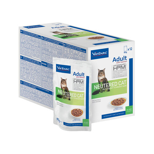Veterinary HPM - Adult Neutered Cat with Salmon - 12 x 85gr