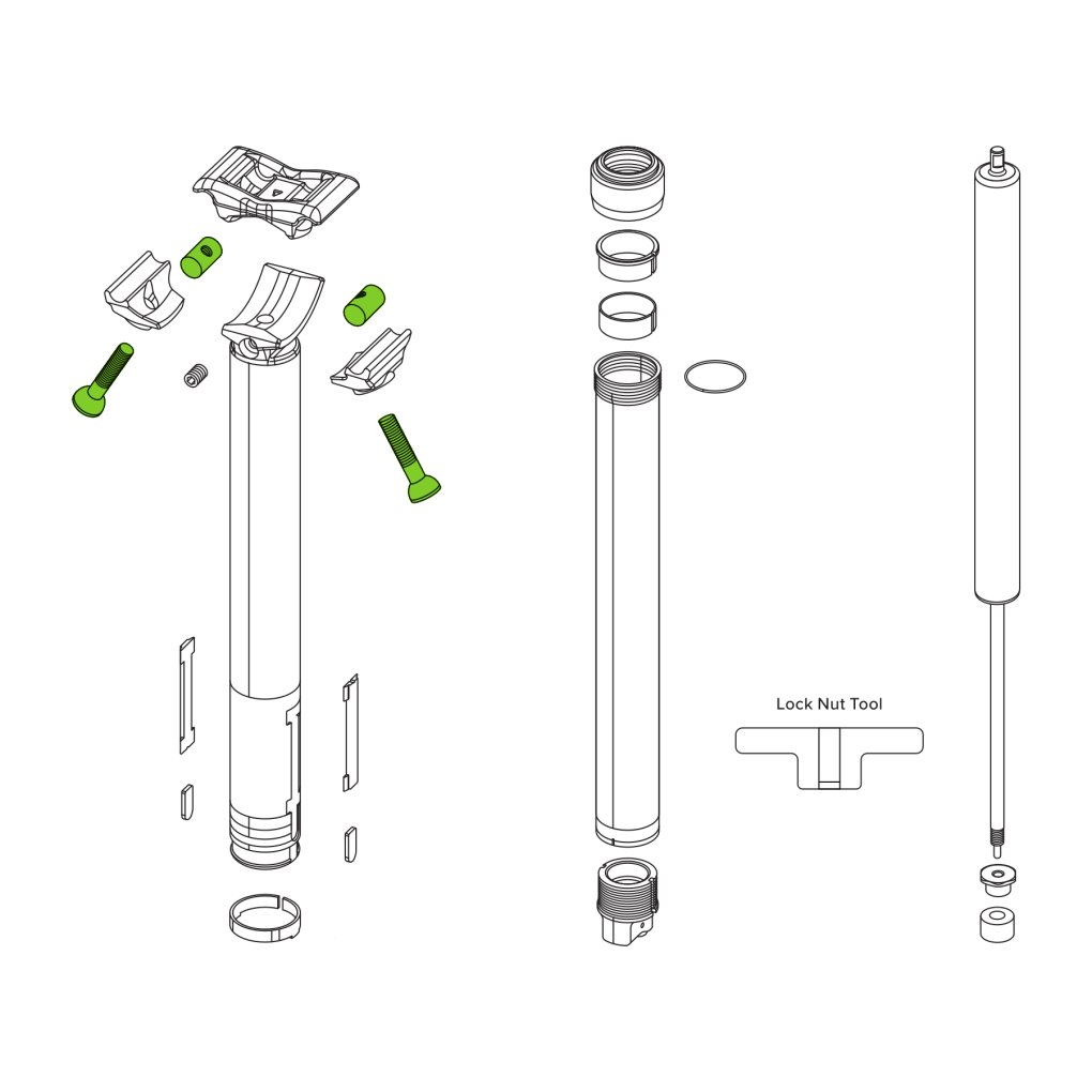 SDG Clamp Bolt Kit for Tellis V2 Seatpost - 09641