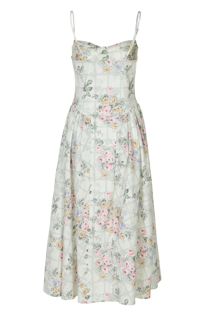 Floral Printed Spaghetti Strap Dress
