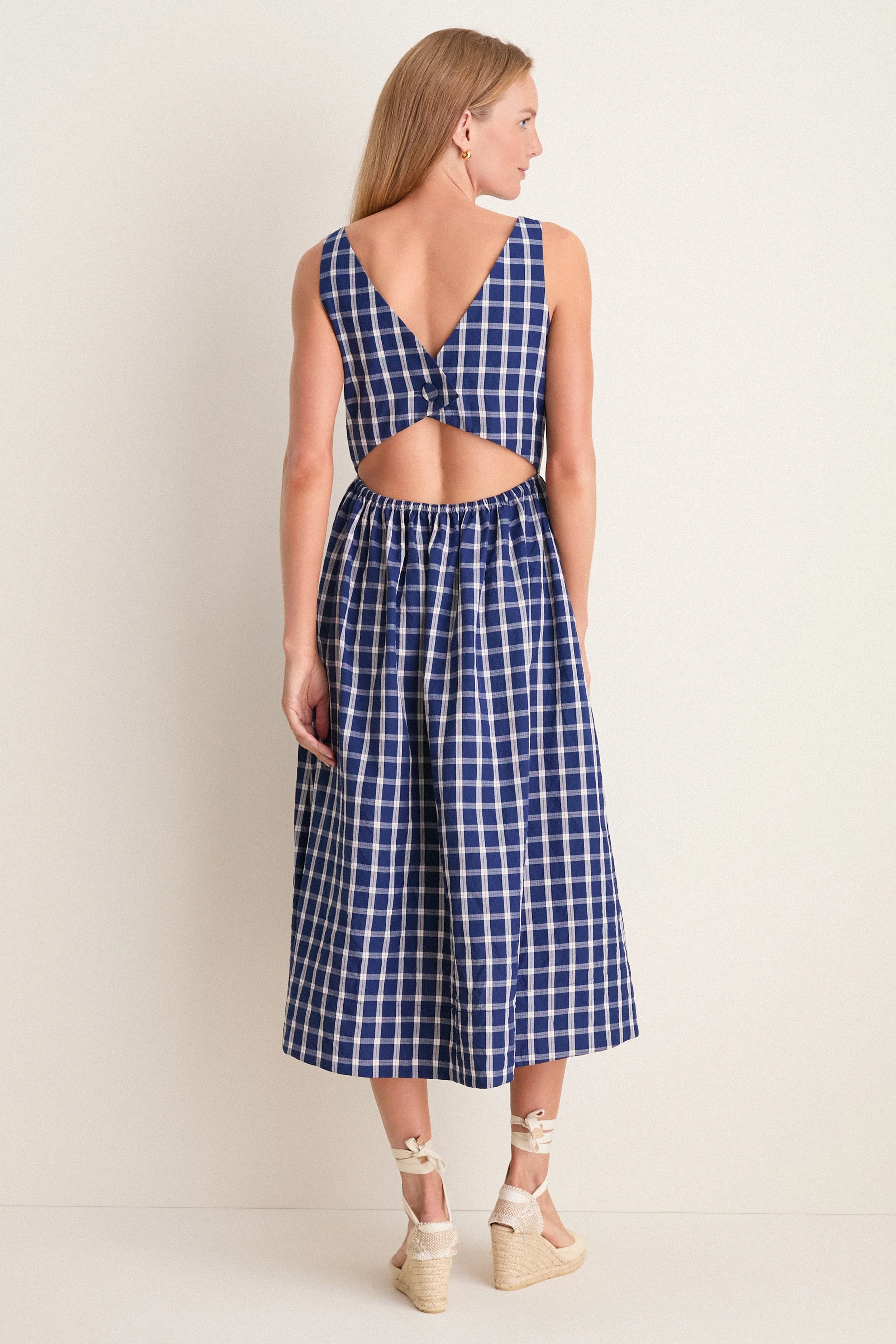 Picnic Plaid Poppy Dress