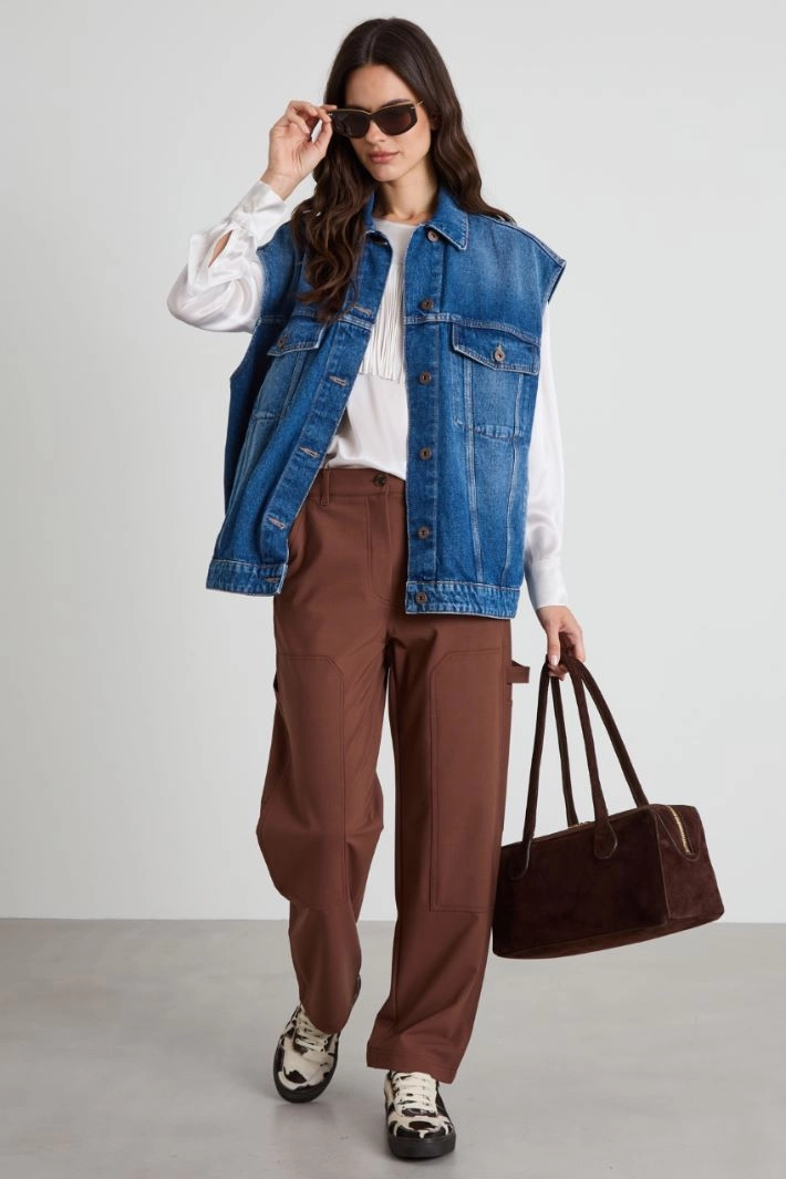 Fringed blouse - PEARL GREY