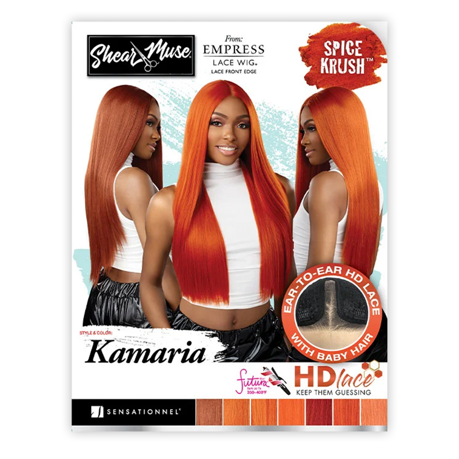 Sensationnel HD Lace Front Wig Empress Edge Shear Muse Spice Krush Kamaria