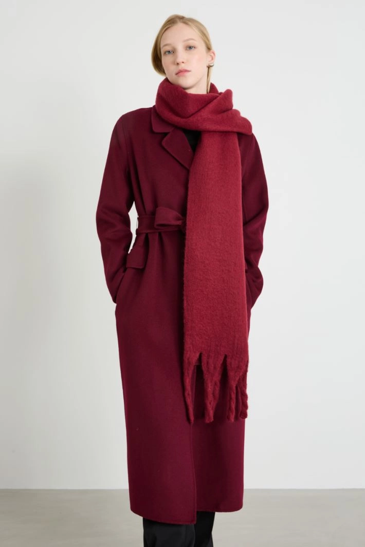 Fluffy scarf - BORDEAUX