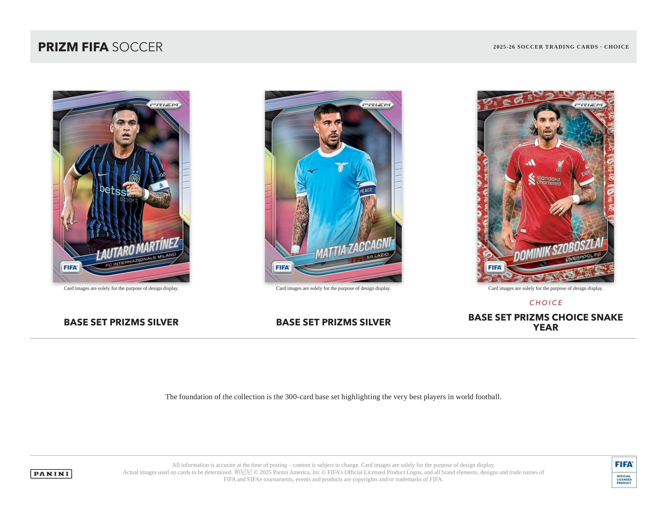 2025/26 Panini Prizm FIFA Fußball Choice Hobby Box