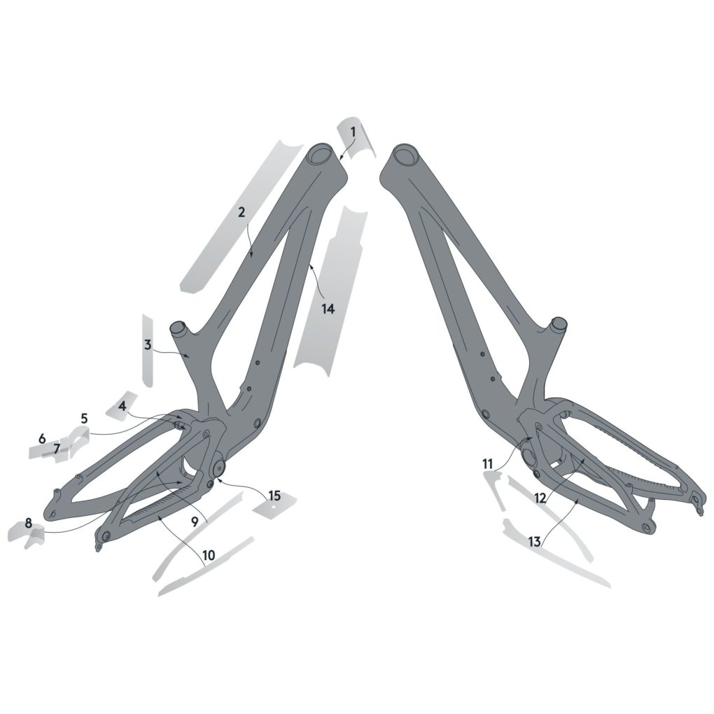 Syncros Frame Protection Kit for Bold Linkin 2023 - clear gloss