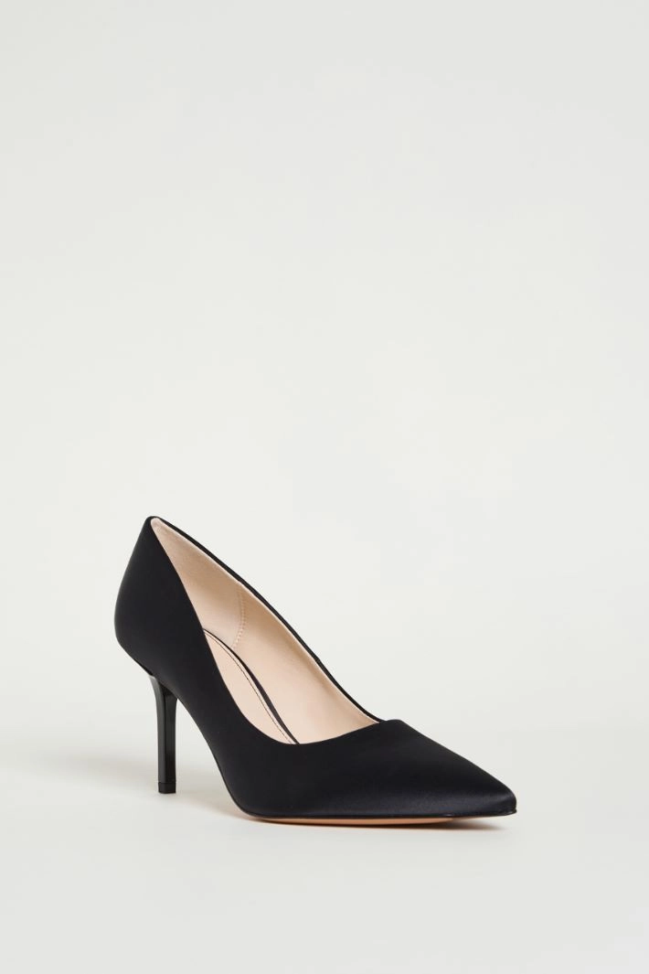 Satin pumps - BLACK