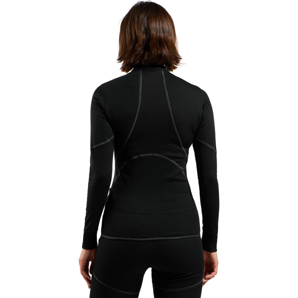 Odlo Active X-Warm Half-Zip Turtleneck Long-Sleeve Base Layer Top Women - black
