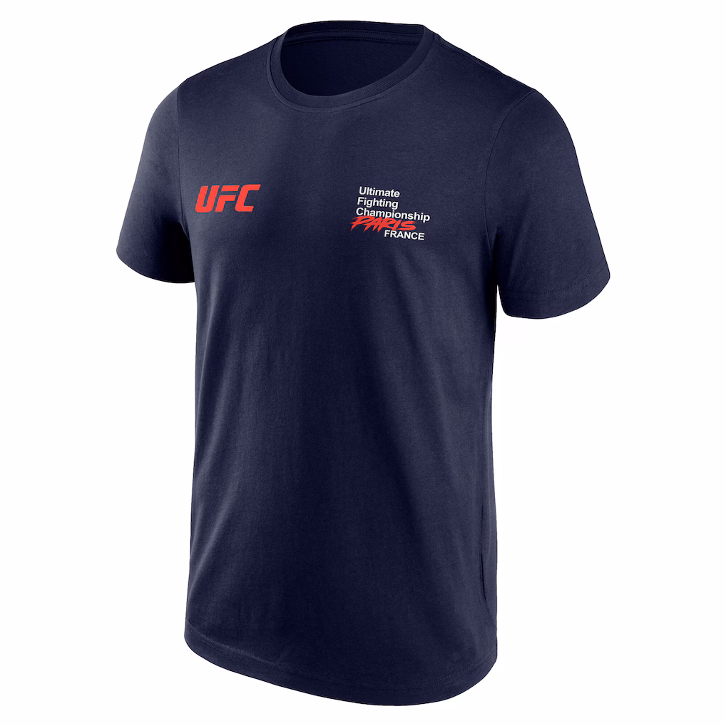 UFC Fight Night Paris France T-Shirt - Navy - Mens