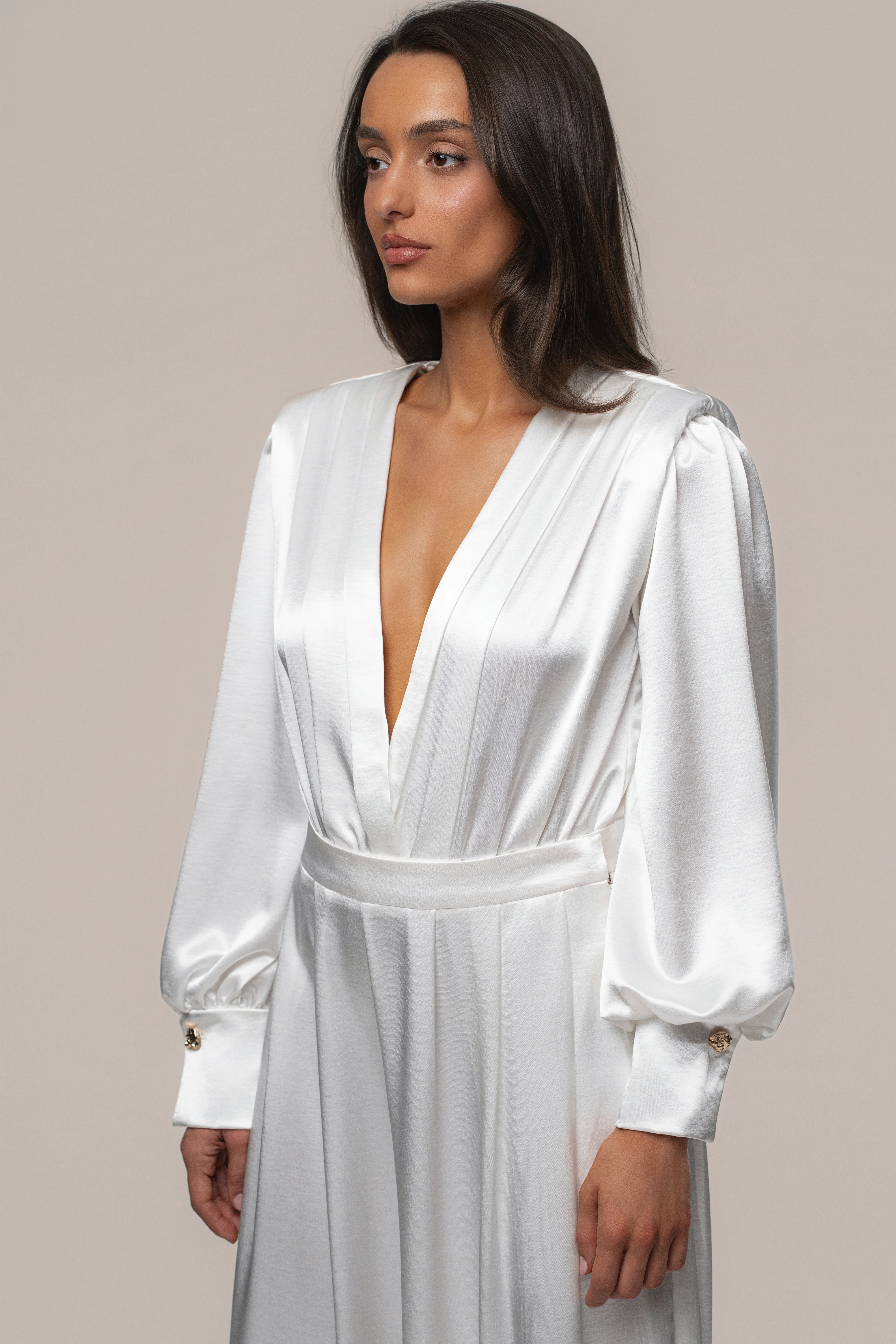 White Satin Radiance Bodysuit