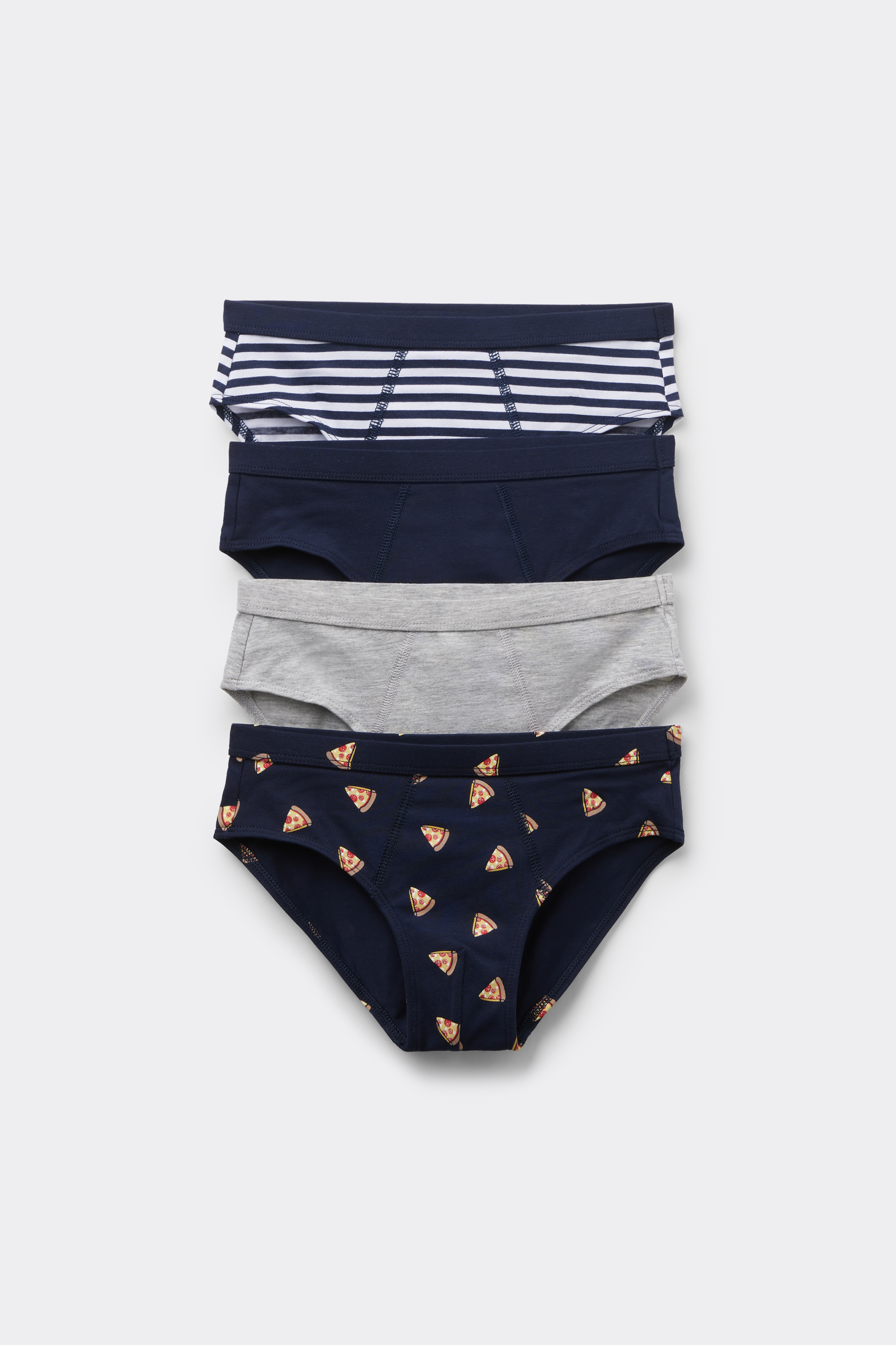 4 Pairs of Boys' Printed Cotton Briefs