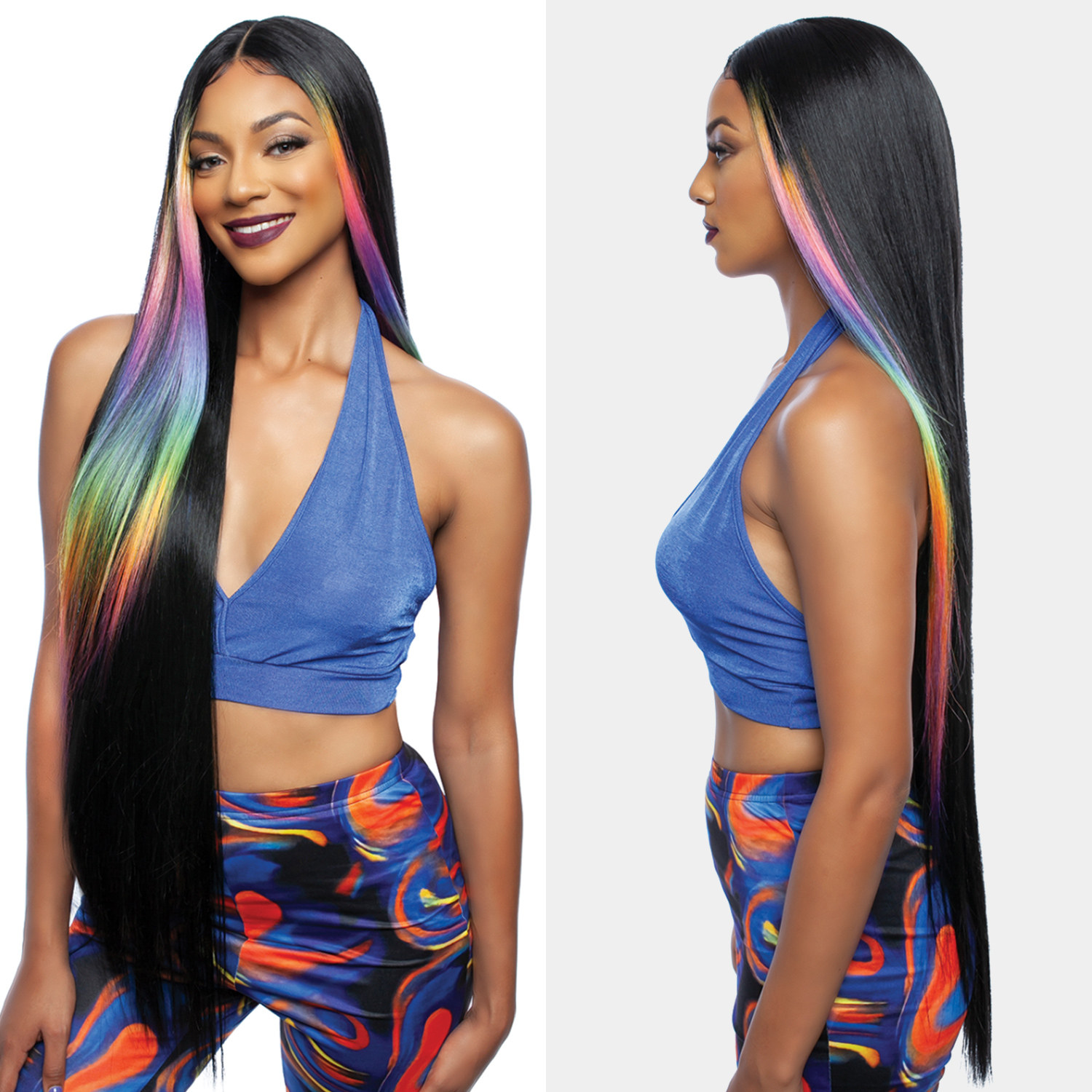 Mane Concept Human Hair Blend HD Lace Front Wig Brown Sugar BSHC291 Whitney