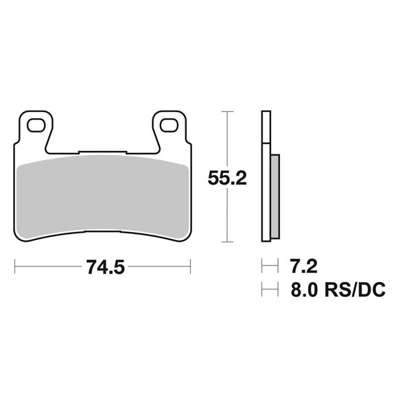 SBS 734HS Sinter Metal Brake Pads - FrontRef: 734HS / 734070
