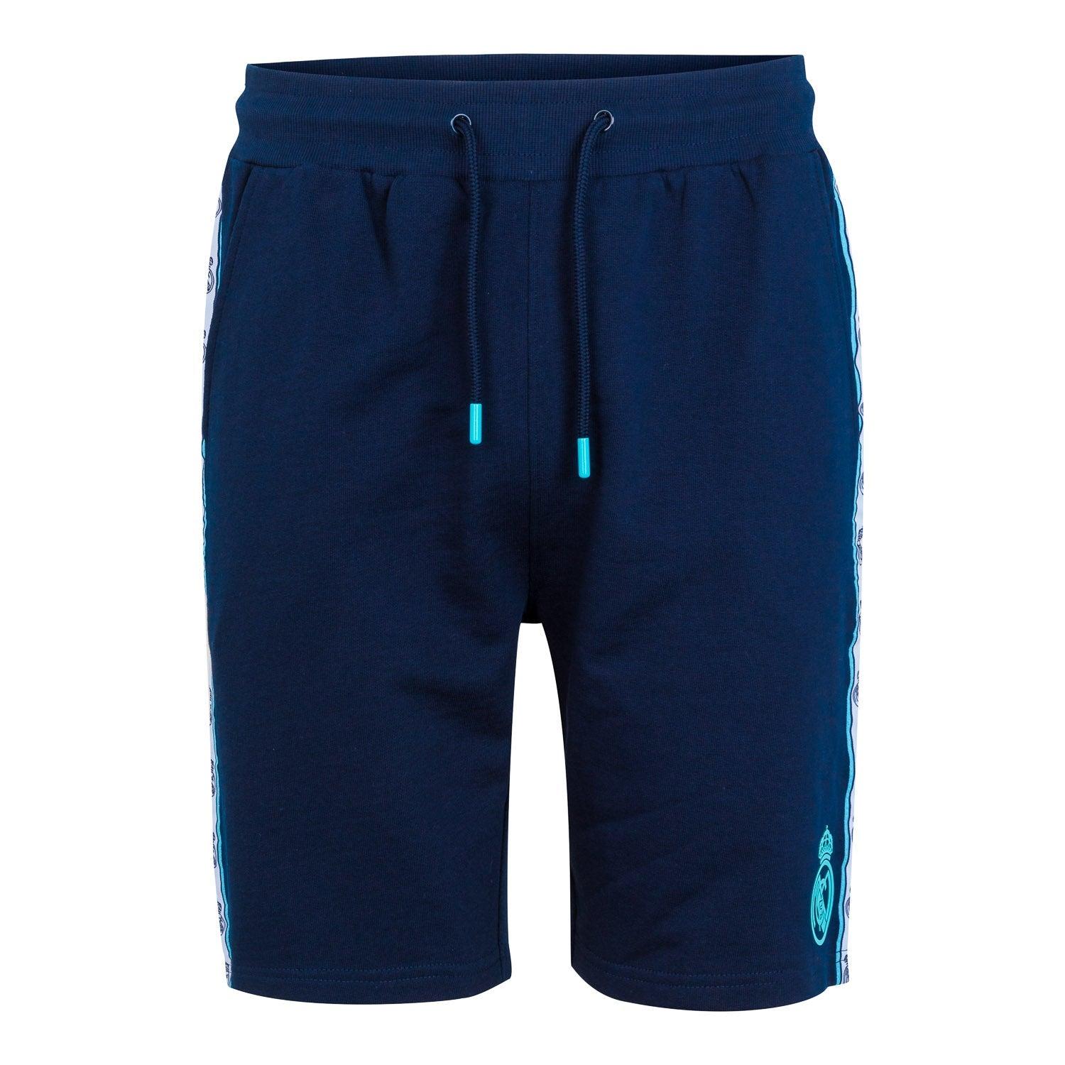 Madrid Sky Mens Tape Side Sweat Shorts Navy