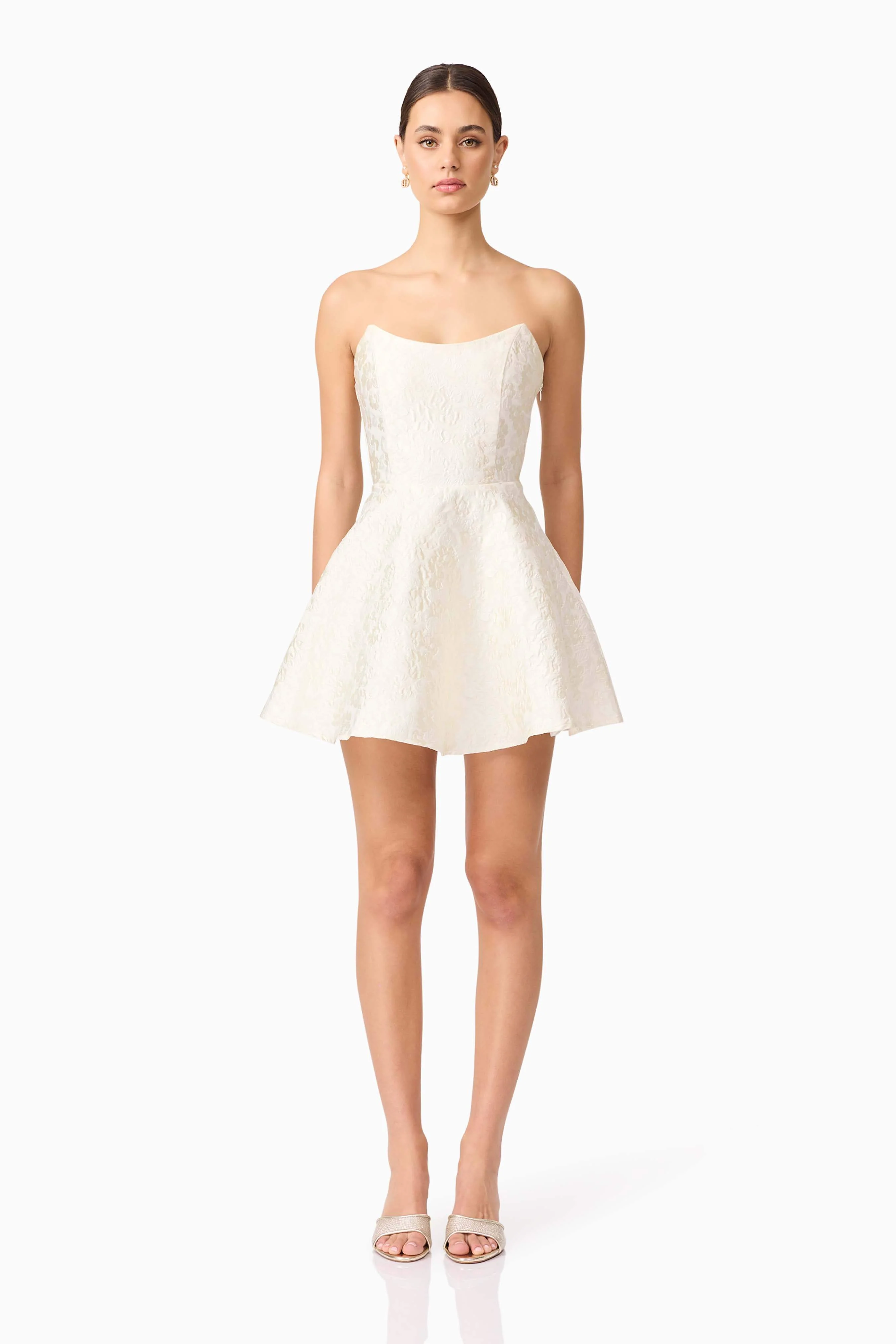 Galadirel Strapless Mini Dress in White