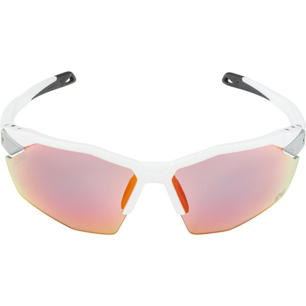 Alpina Twist Six S HR QV Glasses - white matt / rainbow mirror