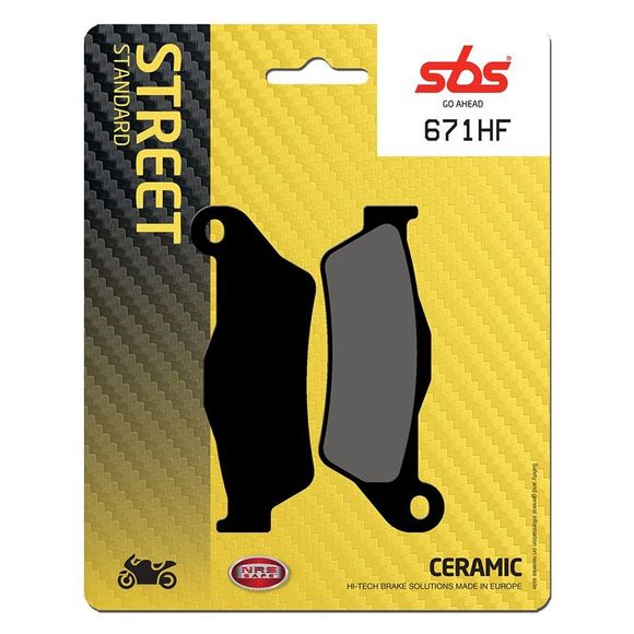 SBS 671HF Organic Front/Rear Brake Pads (Depending on Model)Ref: 671HF / 671000