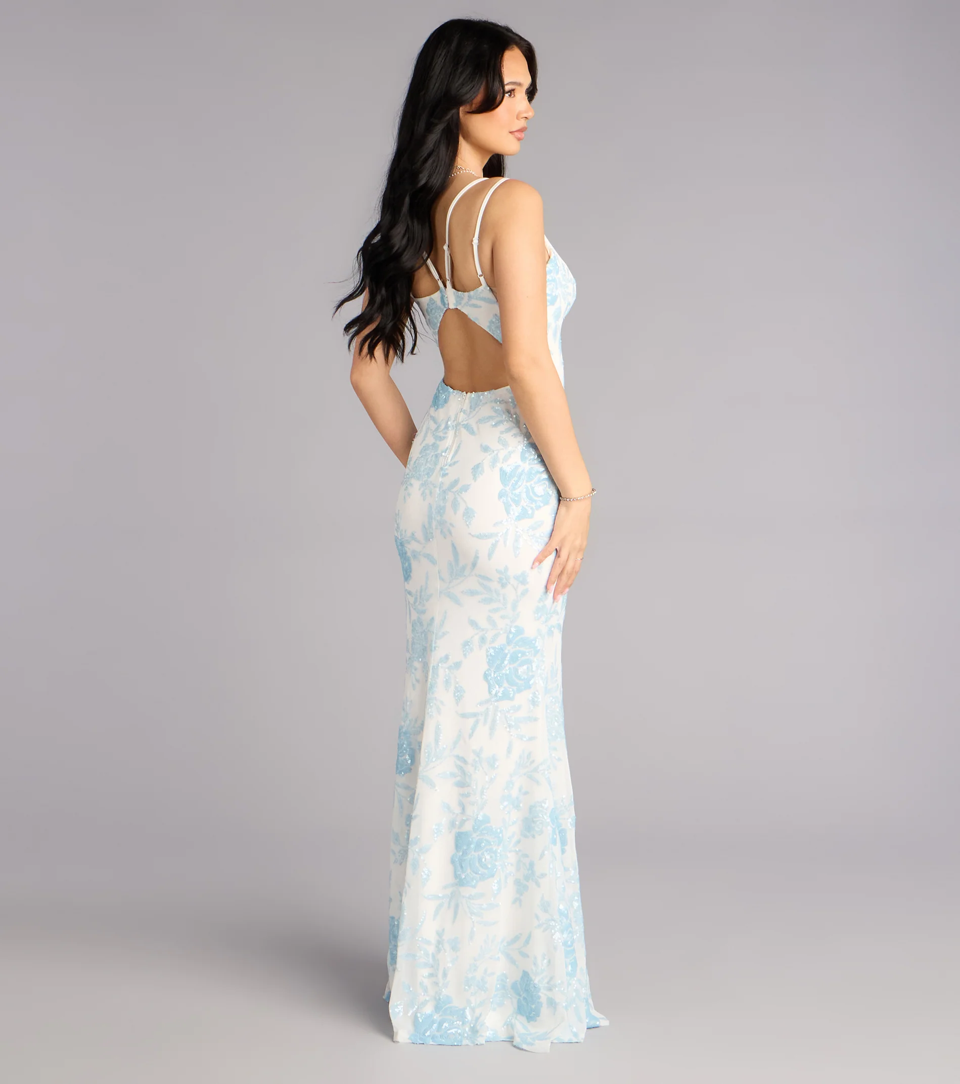 Manisha Floral Mermaid Formal Dress