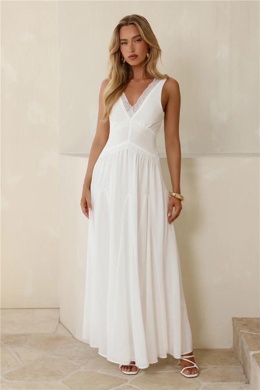 Salted Glow Maxi Dress White