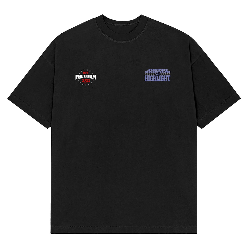 UFC Justin Gaethje UFC Freedom 250 T-Shirt - Black - Mens
