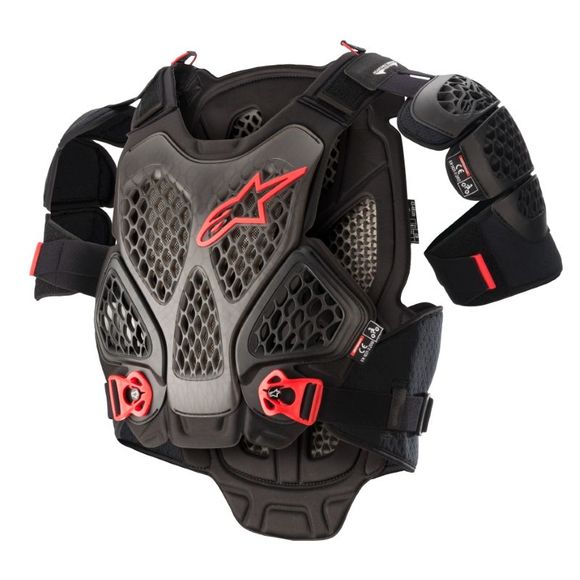 Alpinestars A-6 Protective Vest - BLACK ANTHRACITE RED 2023 - Black / RedRef: AP12557