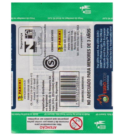 Panini EURO 2008 Packet - Brazil Version