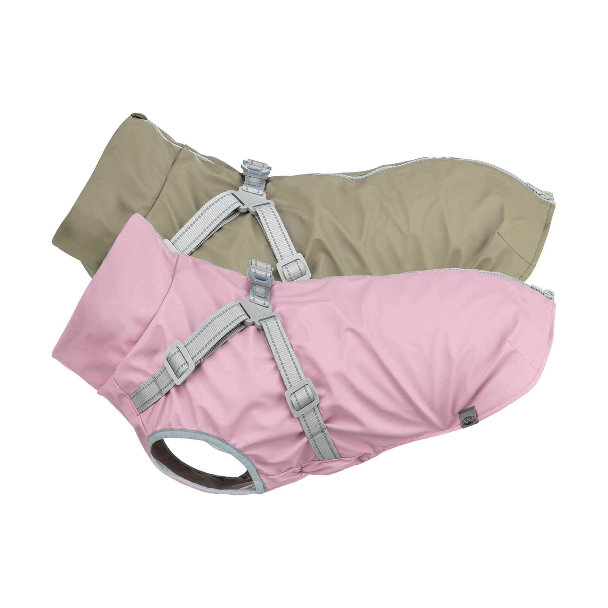 Trixie Pontis Rain Coat with Harness - Pink - XXS - 24 cm