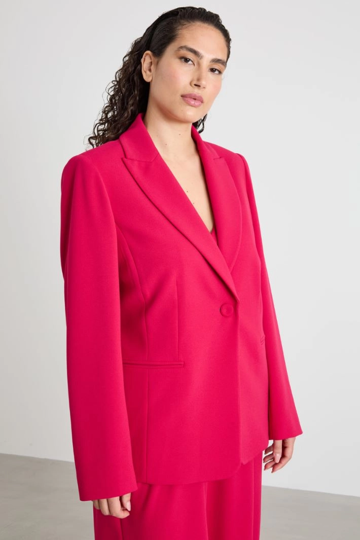 Crepe jersey blazer - FUCHSIA