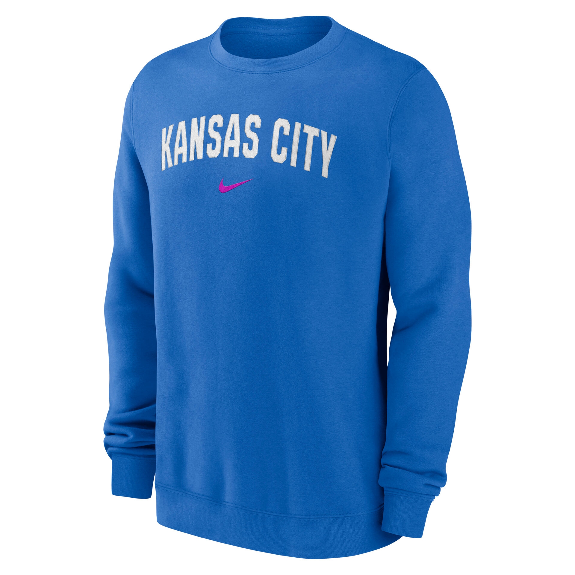 Kansas City Royals City Connect 2-Hit Club Crew Pullover Blue