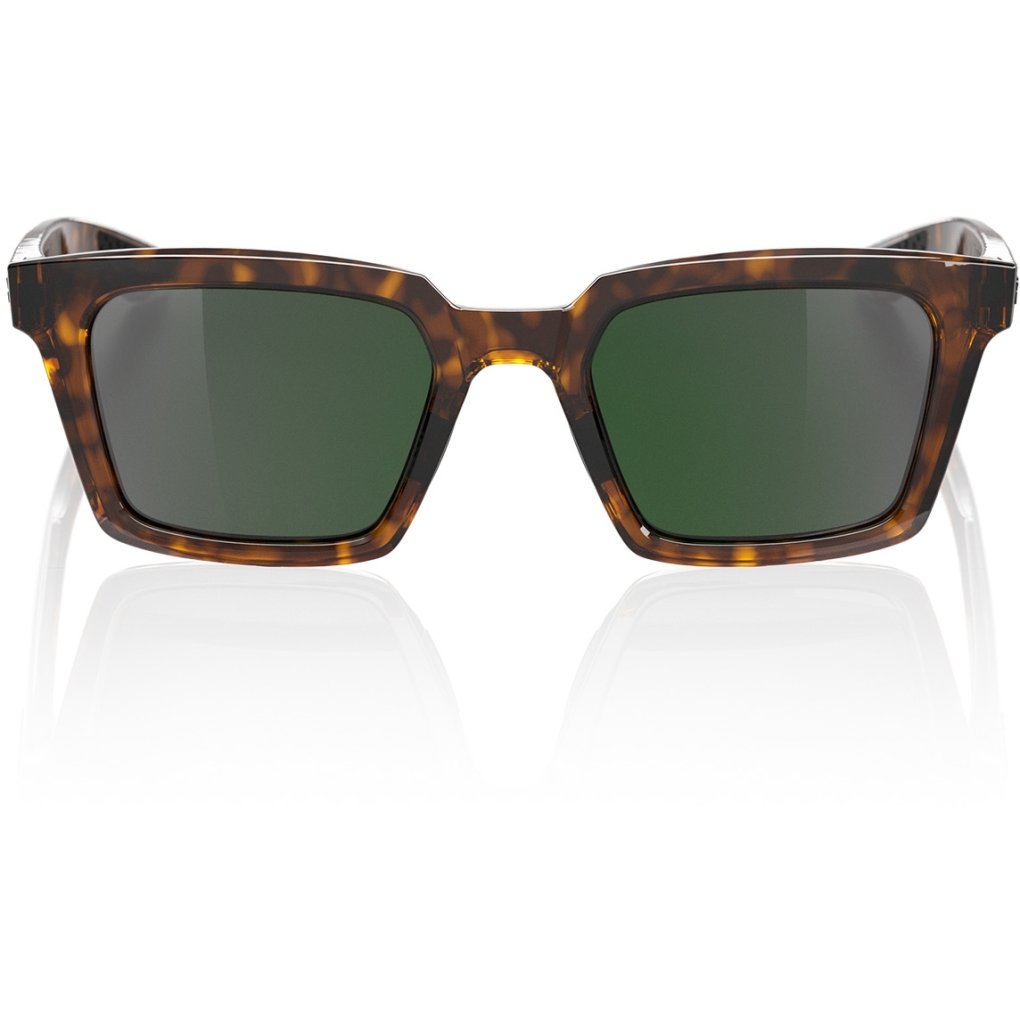 100% Erba Glasses - Gloss Havana - Grey Green Mirror